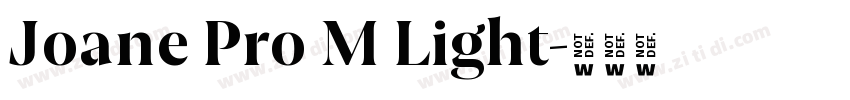 Joane Pro M Light字体转换